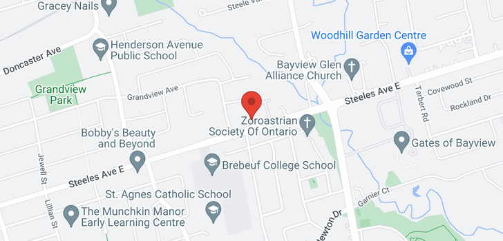 map of 216 STEELES AVE E